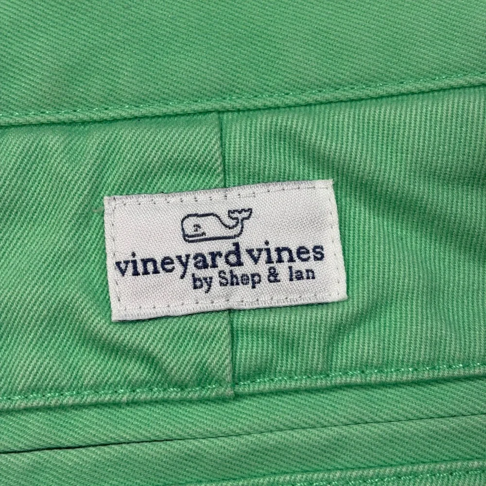 Vineyard Vines Shorts Boys 12 Green Chino Cotton Classic Whale Logo Preppy 7975